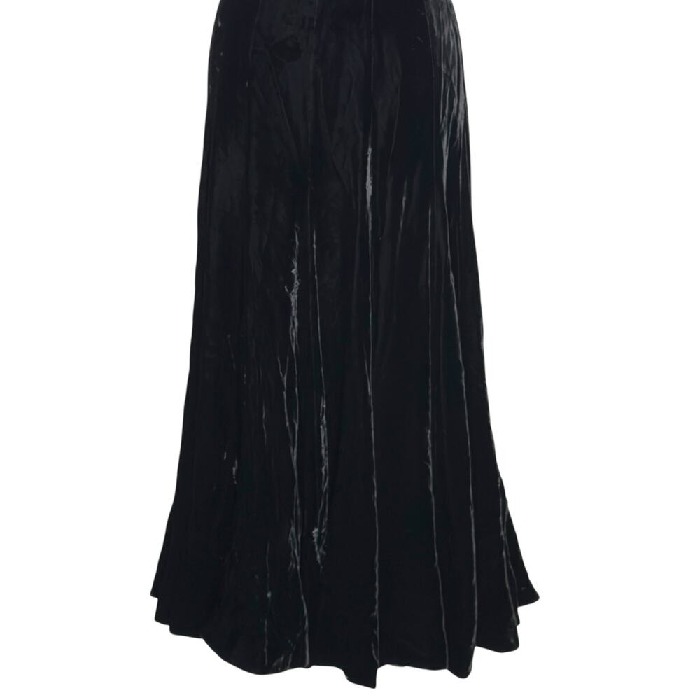Giorgio Armani IT44 US8 Black Velvet Multi Strap Evening Dress Scoop Neck *flaw - Picture 6 of 15